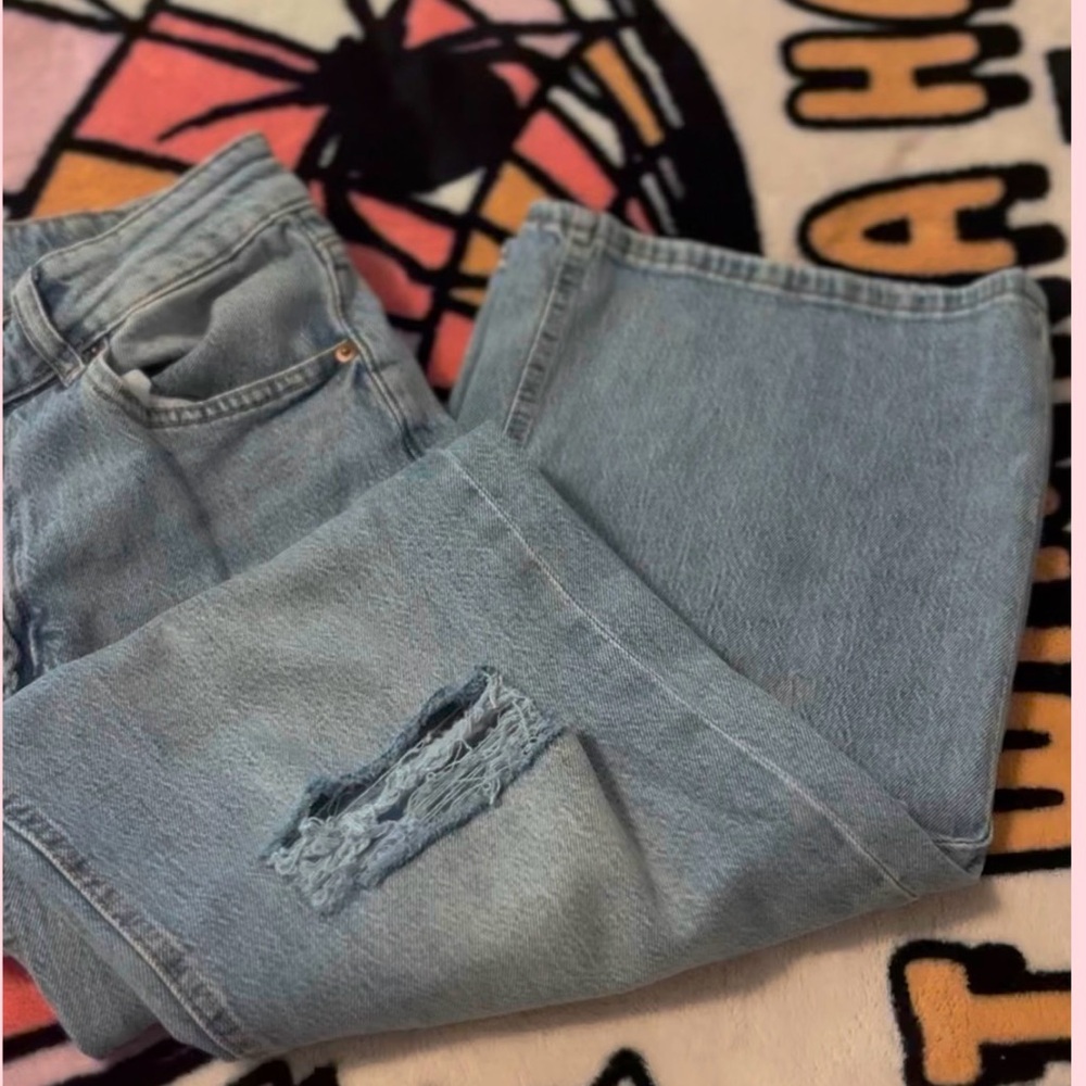 Light Blue Distressed Jeans